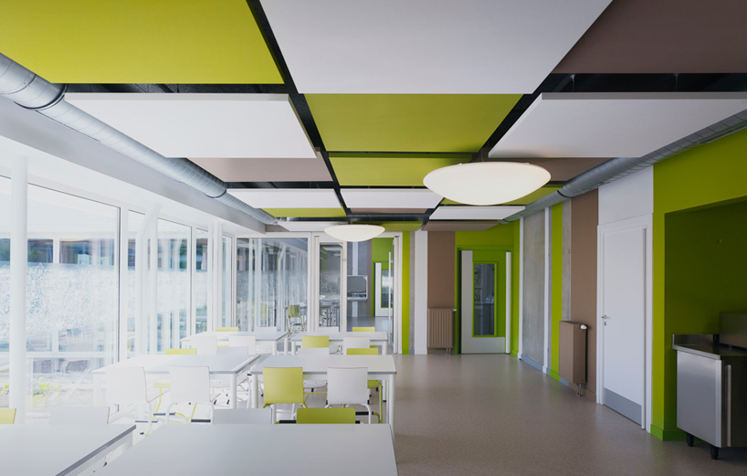 d'houndt + bajart architectes school canteen bert-blum lille designboom