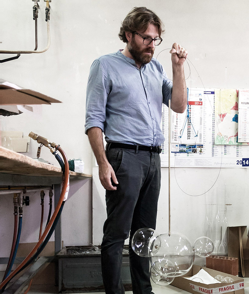 giopato coombes editions bolle blown glass lamp