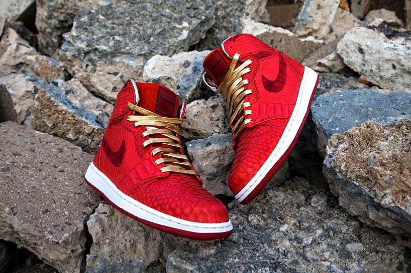 Air Jordan 4 Retro Red Python by JBF Customs