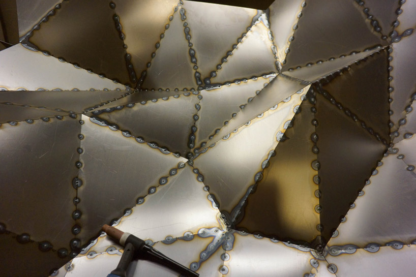 julian mayor faceted installation at START menswear for LDF 2014