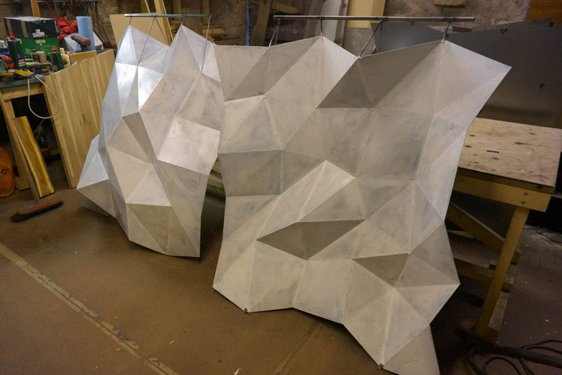 julian mayor faceted installation at START menswear for LDF 2014