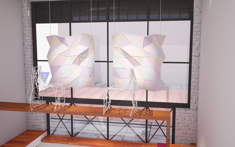 julian mayor faceted installation at START menswear for LDF 2014