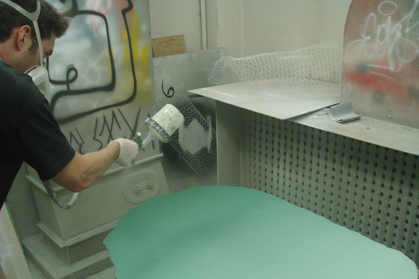 philipp aduatz canvas tables furniture oil painting tent london london design festival