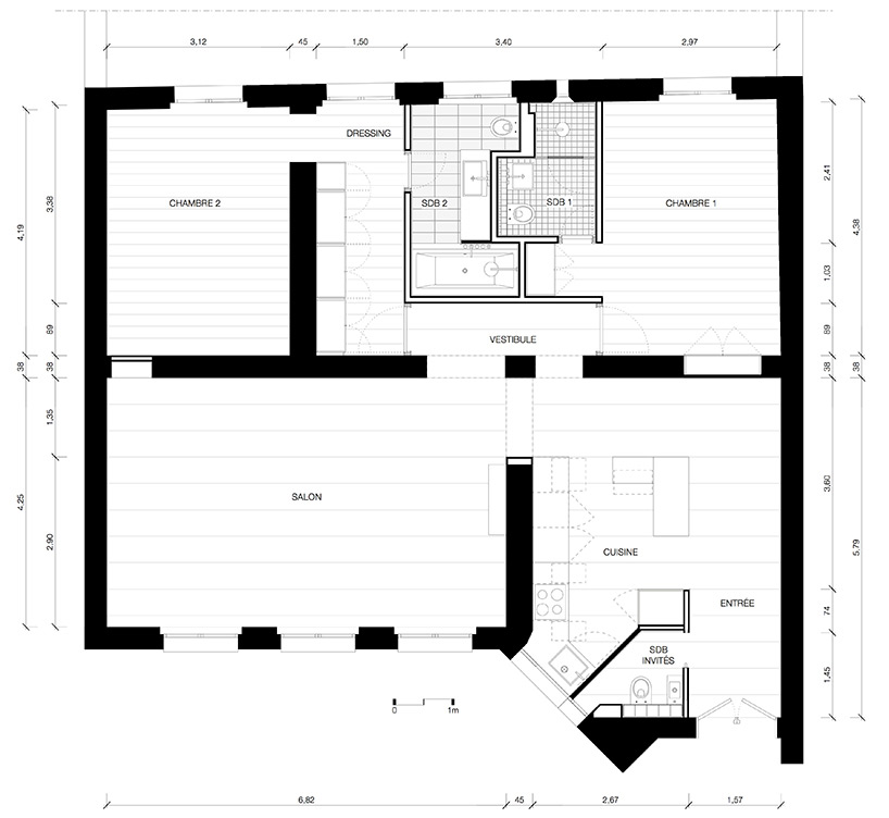 spamroom apartment rue de lille paris designboom