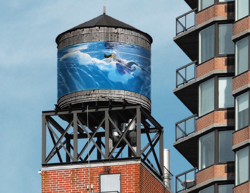 acclaimed artists redefine the skyline by wrapping NYC's water tanks