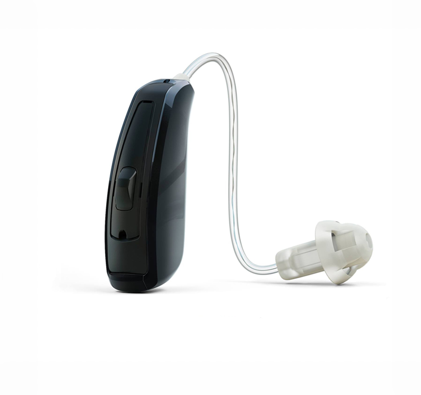 GN resound linx small hearing aid connects wirelessly to smart devices