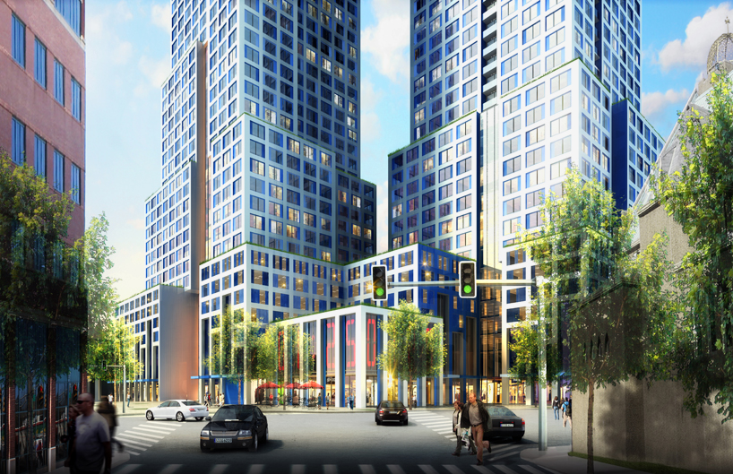 HWKN journal squared residential towers new jersey designboom