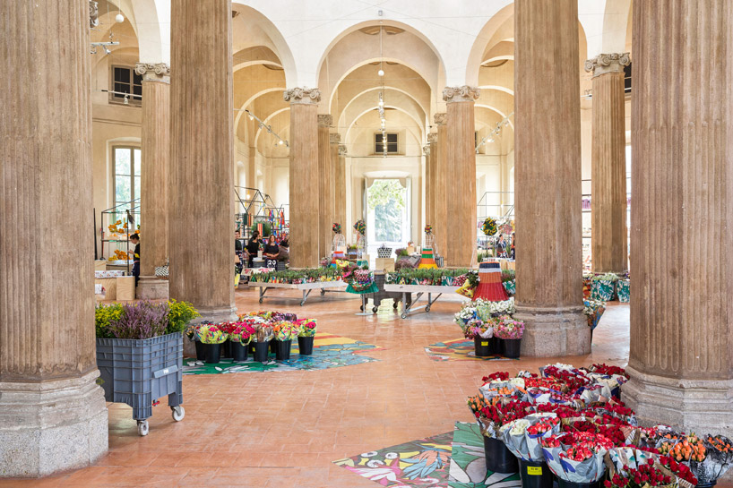 marni plants flower market at rotonda della besana, milan