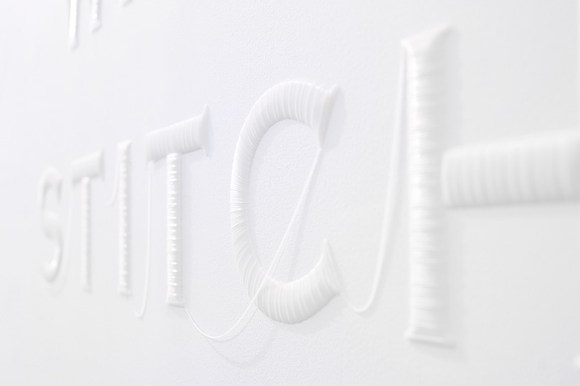 YOY wall stitch is 3D-printed to simulate embroidery