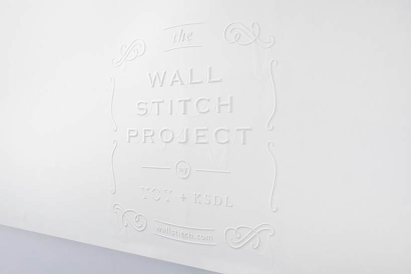 YOY wall stitch is 3D-printed to simulate embroidery