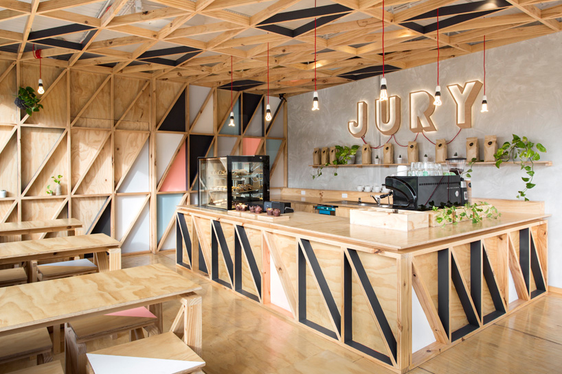 jury cafe  by biasol design studio constructed from a mix 