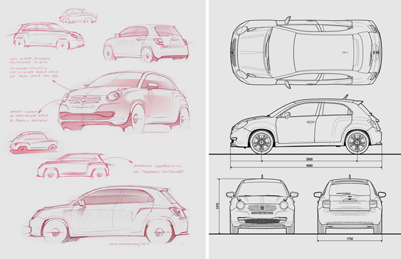 david obendorfer fiat 600 60th anniversary concept tribute dante giacosa
