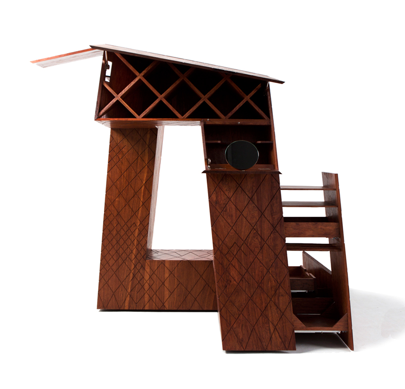 naihan li OMA CCTV headquarters wood cabinet designboom 