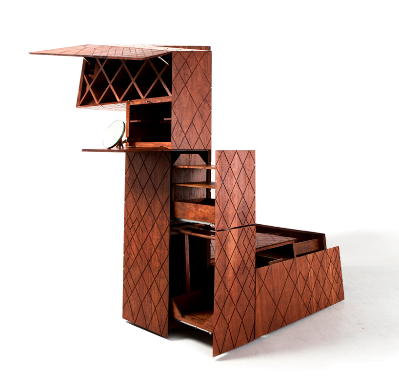 naihan li OMA CCTV headquarters wood cabinet designboom 