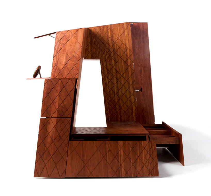 naihan li OMA CCTV headquarters wood cabinet designboom 