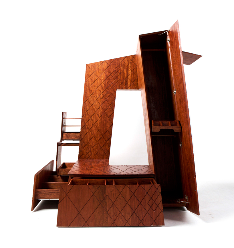 naihan li OMA CCTV headquarters wood cabinet designboom 
