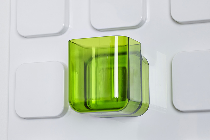 pablolab arranges everyday items with U.tile wall organizer