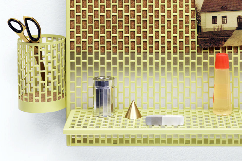 handy, brick pattern pinorama pin board designed by inga sempe for hay