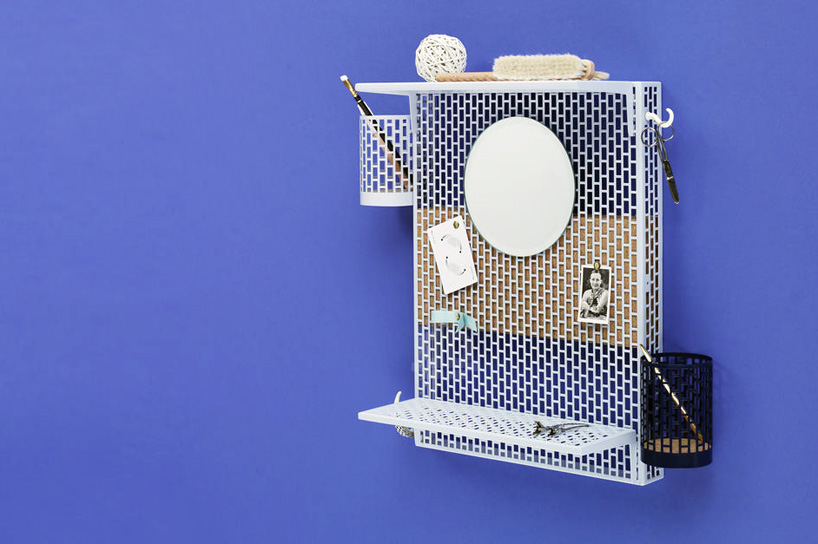 handy, brick pattern pinorama pin board designed by inga sempe for hay