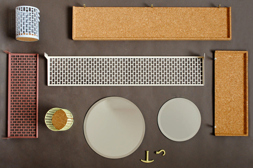 handy, brick pattern pinorama pin board designed by inga sempe for hay