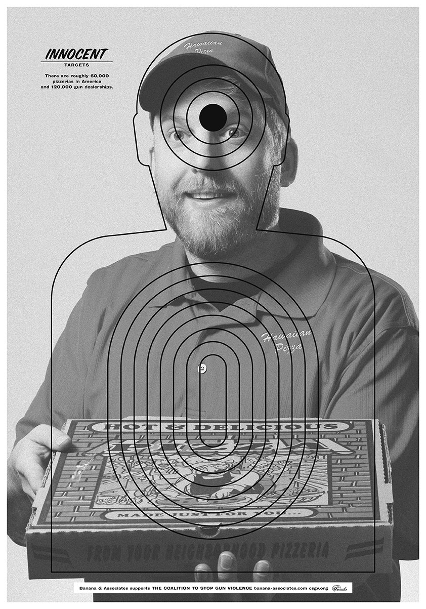 shooting range posters depict the innocent targets of gun violence