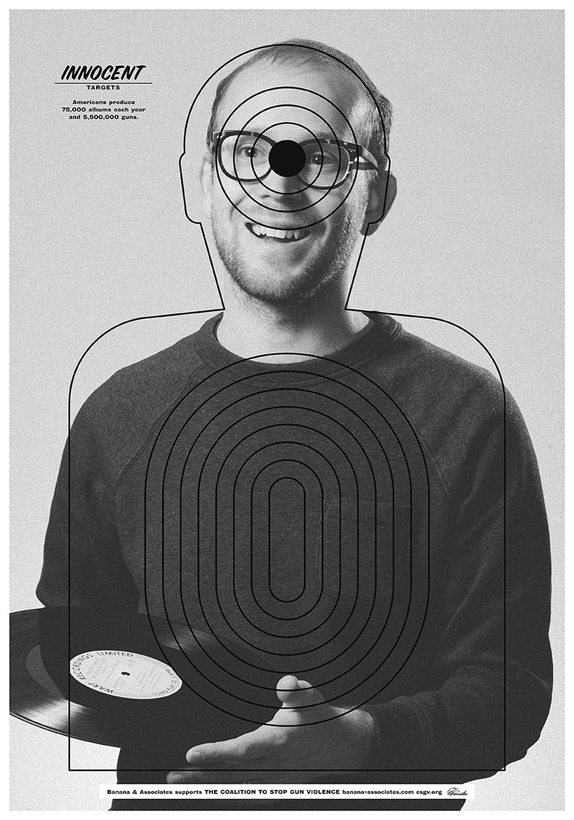 shooting range posters depict the innocent targets of gun violence
