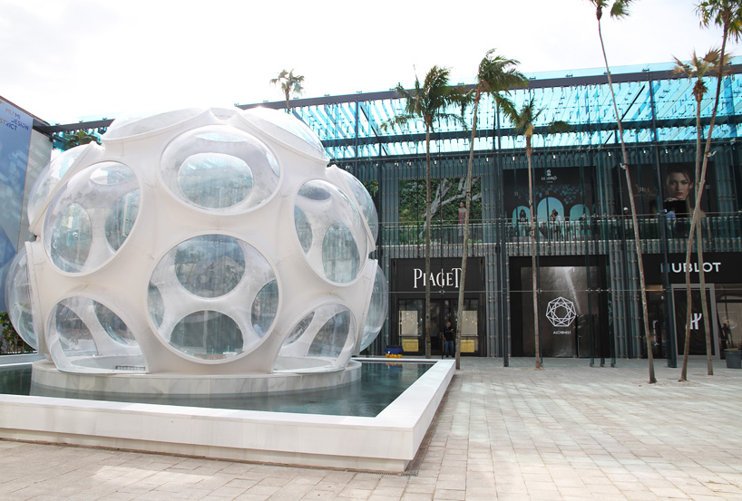 sou fujimoto's blue glass façade in miami design district