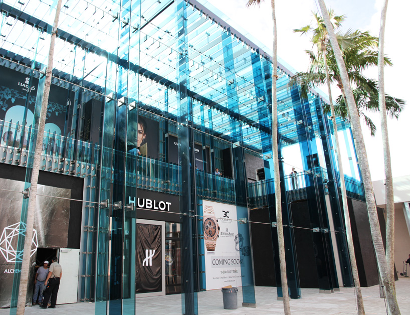 sou fujimoto's blue glass façade in miami design district