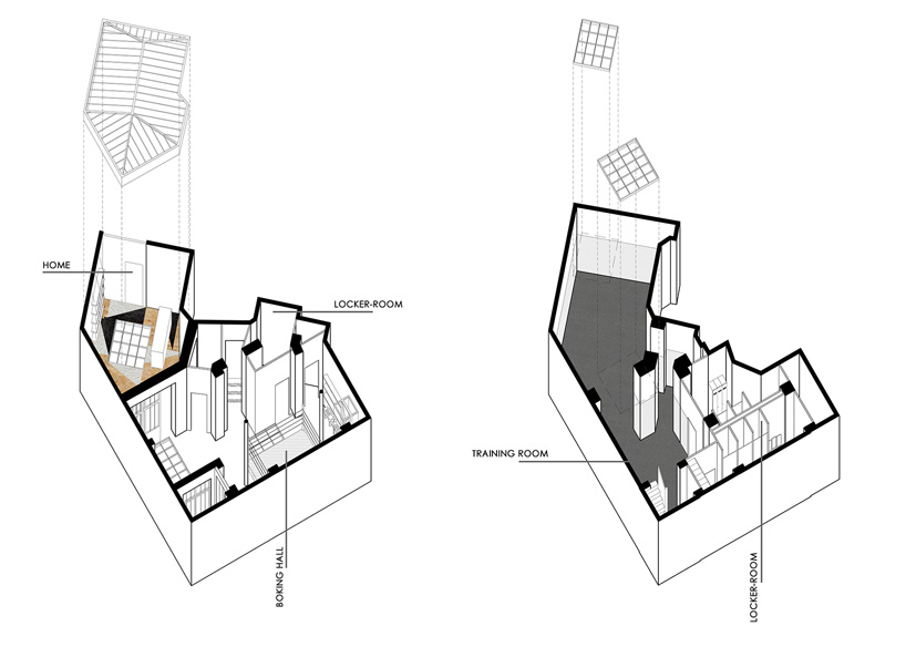 spray architecture la belle equipe thai boxing hall paris