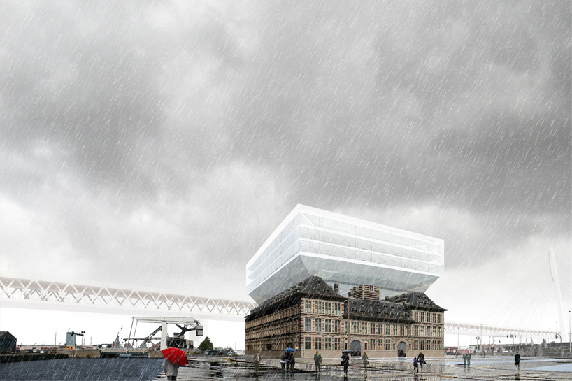 a2o architecten kempe thill transparent extension het havenhuis antwerp belgium