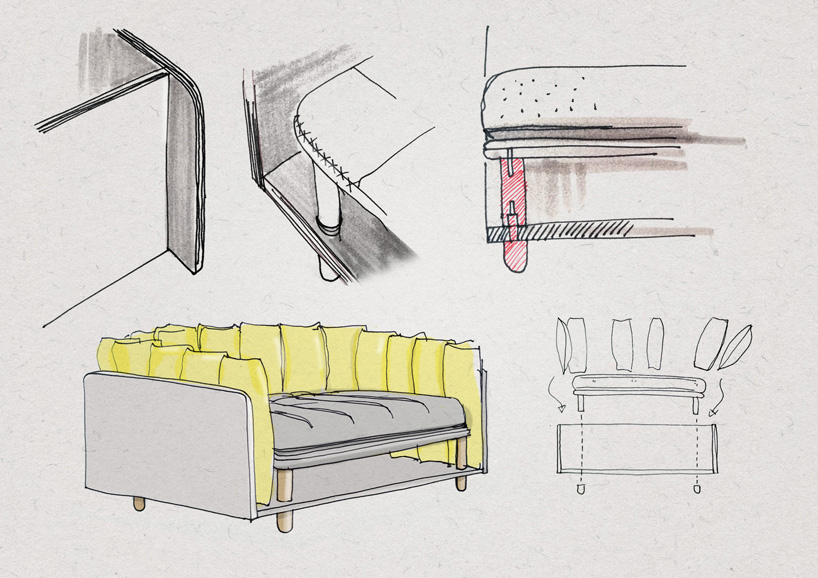 davide anzalone re-cinto sofa furniture designboom