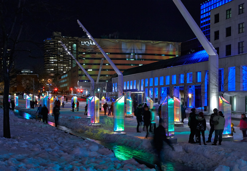 downtown montreal transformed into giant kaleidoscope by RAW