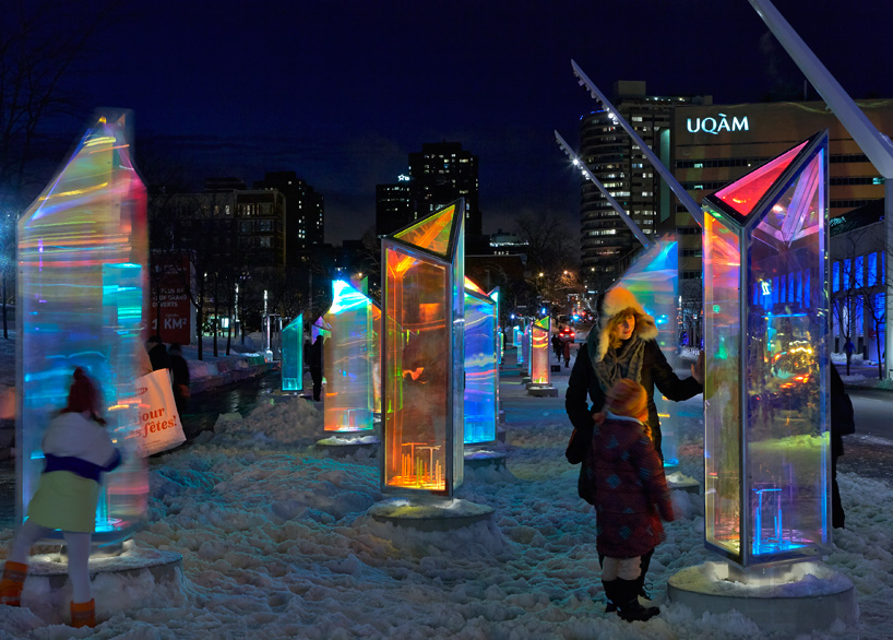 downtown montreal transformed into giant kaleidoscope by RAW