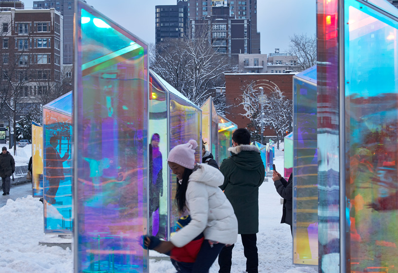 downtown montreal transformed into giant kaleidoscope by RAW