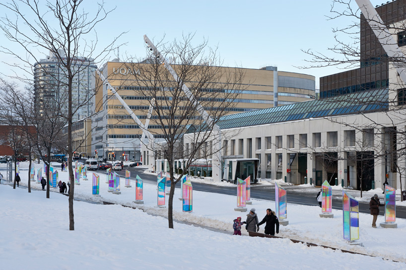 downtown montreal transformed into giant kaleidoscope by RAW