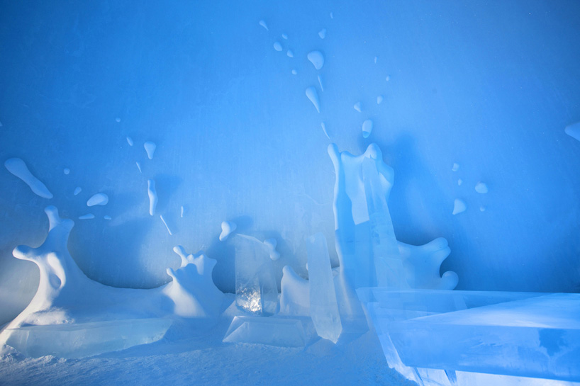 icehotel 25th annual icebar explosion of snow sweden