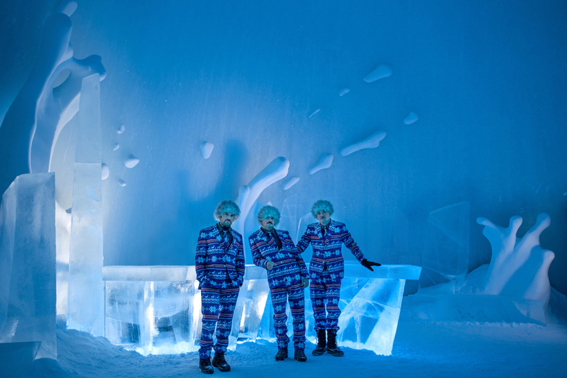 icehotel 25th annual icebar explosion of snow sweden