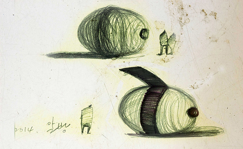 yoon space song pyoung albang egg-shaped outdoor living capsules seoul korea