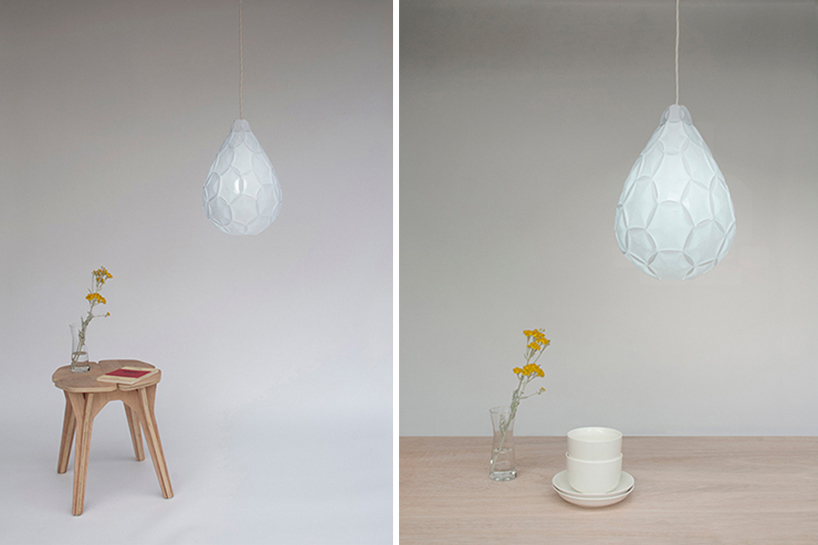 airy lamp series by 24° studio modeled from japanese rice paper