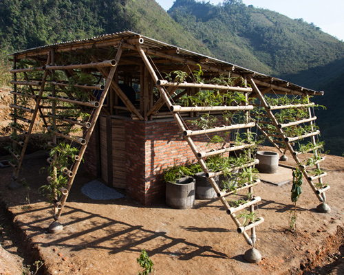 H&P architects encircles vietnamese toilet block with structural bamboo