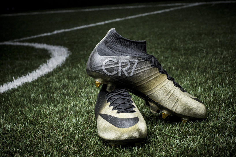 gold cr7 boots