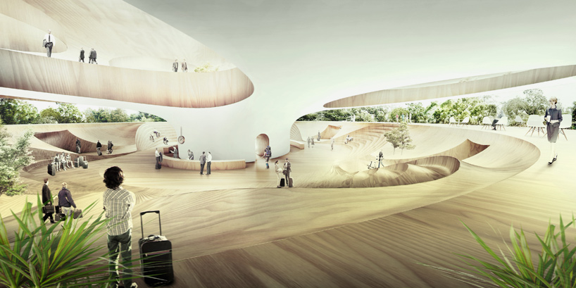 SPARK architects rail baltic parnu passenger terminal designboom