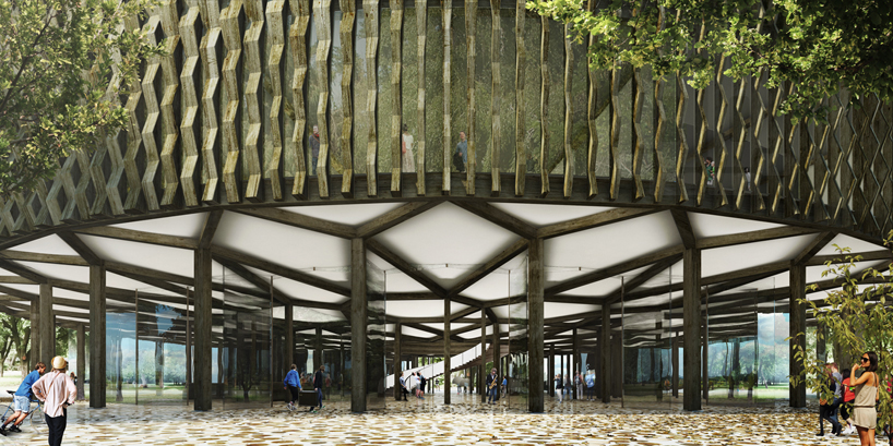 calma house of hungarian music városliget park wood folk craftsmanship designboom