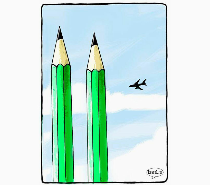 a collection of the most powerful charlie hebdo catoon responses