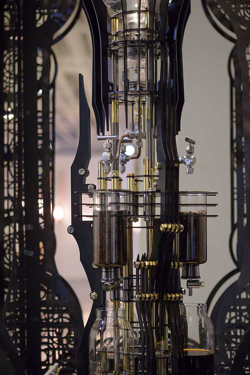 dutch lab unveils AKMA steampunk coffee machine based on supervillains