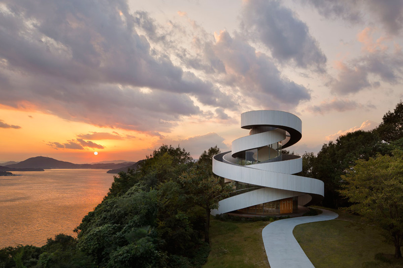 hiroshi nakamura nap ribbon chapel spiral hiroshima japan designboom