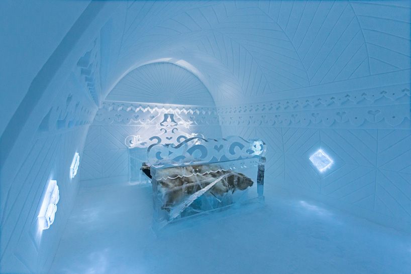 inside the art suites at icehotel #25 in jukkasjärvi 