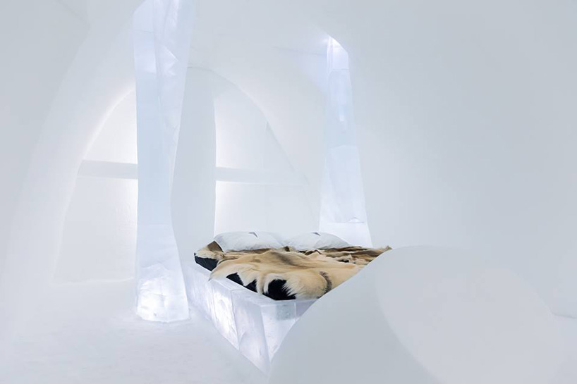inside the art suites at icehotel #25 in jukkasjärvi 