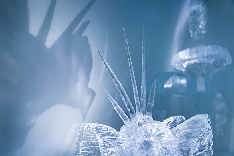 inside the art suites at icehotel #25 in jukkasjärvi 