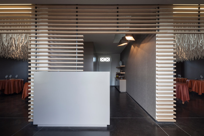 quentin de coster lianes l'air du temps restaurant polyester rope belgium designboom